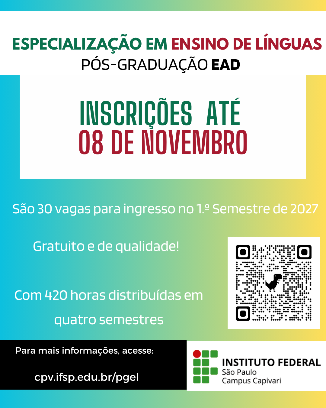 Post do Instagram PGEL 2027