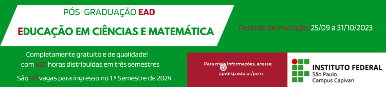 Pós-Graduação Lato Sensu em Educação em Ciências e Matemática