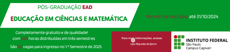 Pós-Graduação Lato Sensu em Educação em Ciências e Matemática - 2024