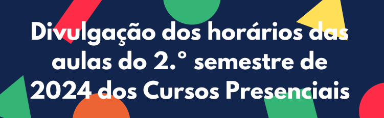 Horários das aulas 