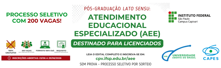 Processo Seletivo para a Pós-Graduação Lato Sensu em Atendimento Educacional Especializado - Turma 2026
