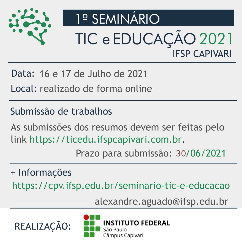 IFSP - Campus Capivari - CEX - Inscrições Abertas para Curso